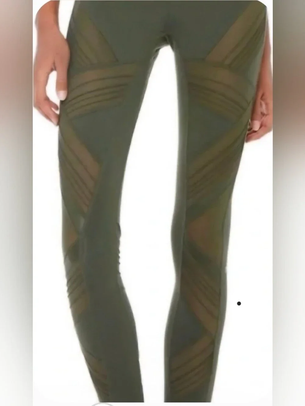 NWT Alo Yoga Ultimate High-Waist Legging Hunter Mesh Glossy Size Medium